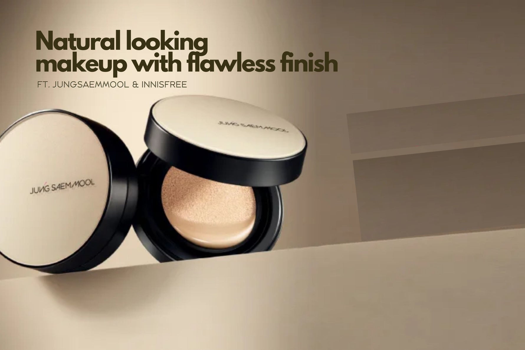Natural Looking Makeup With Flawless Finish ft. Jungsaemmool & Innisfree