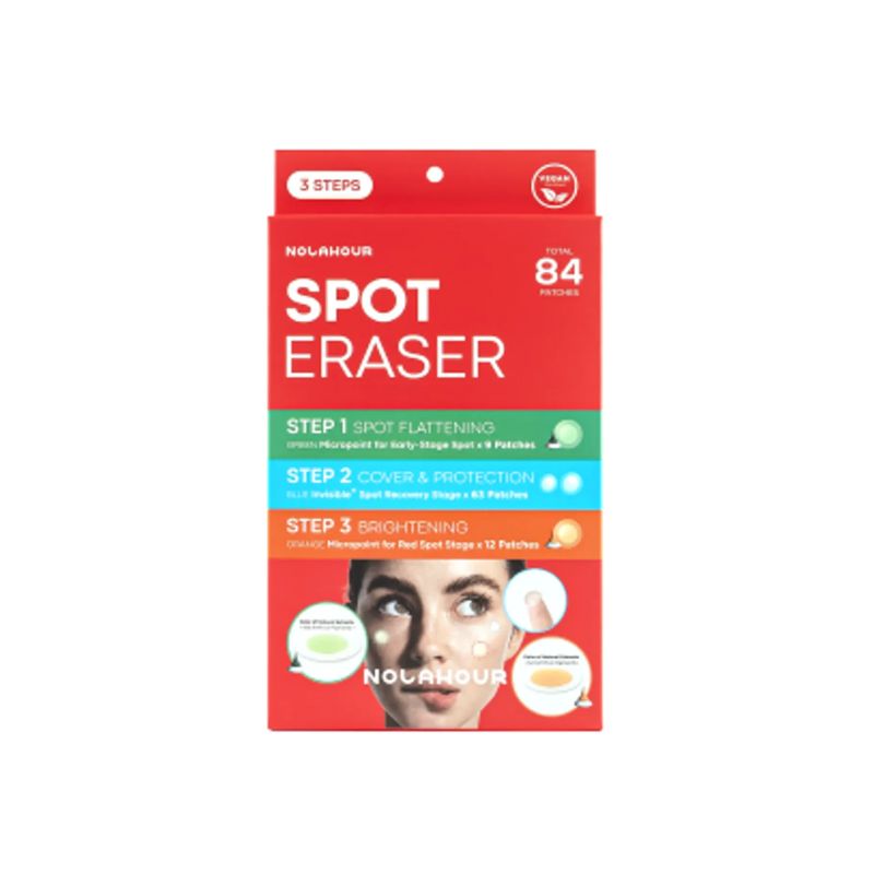 NOLAHOUR Vegan Spot Eraser Patch 3 STEP (Green+Blue+Orange) 84 Patches | hebeloft