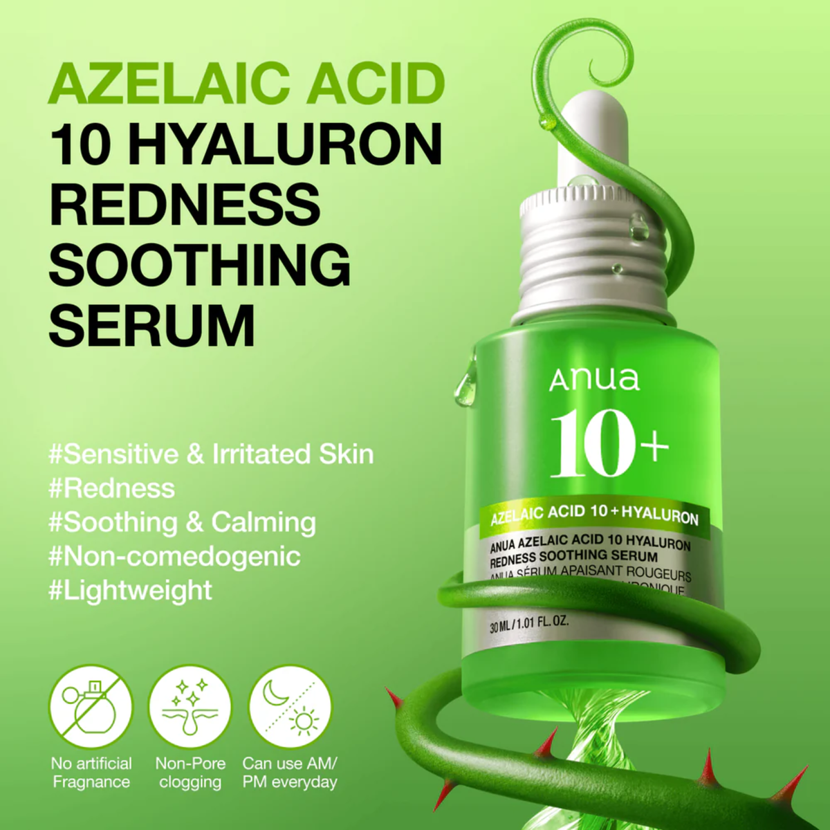 Anua Azelaic Hyaluron Redness Soothing Serum 30ml