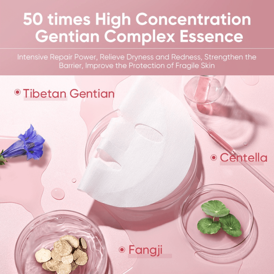 Inoherb Gentiana Repairing Freeze-dried Essence Mask | hebeloft