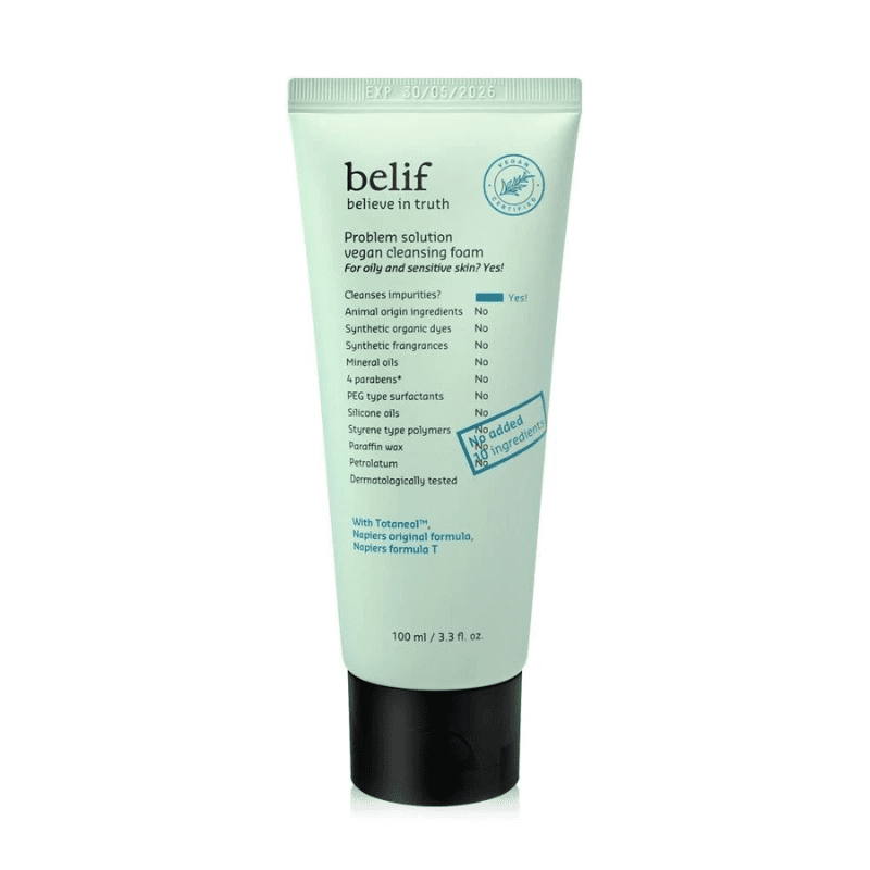 Belif Problem Solution Vegan Foam Cleanser 100ml | hebeloft