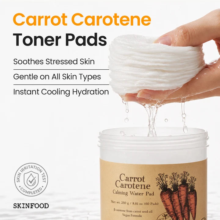 SKINFOOD Carrot Carotene Calming Water Pad (60 Pads)