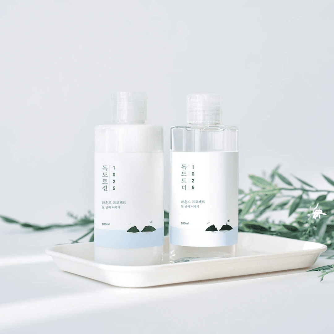 ROUND LAB 1025 Dokdo Toner + Lotion Set | hebeloft