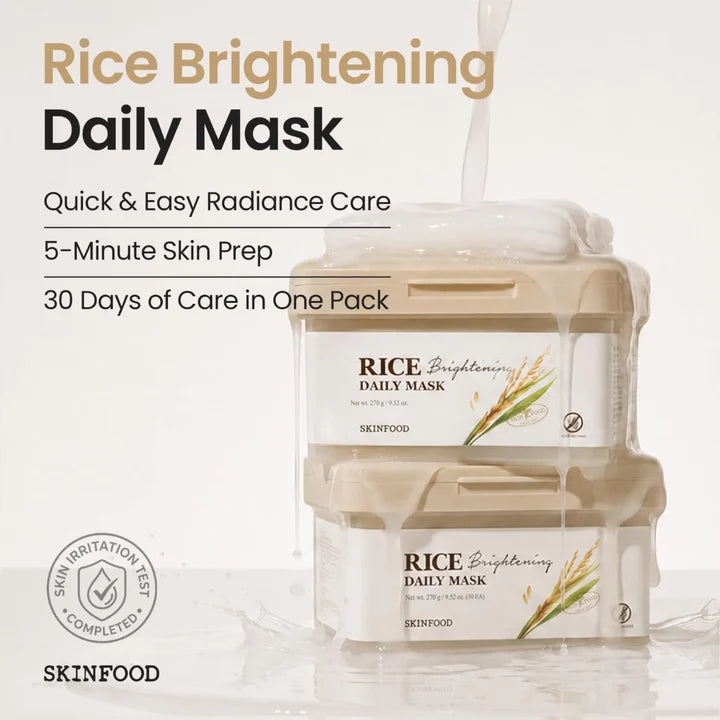 SKINFOOD Rice Brightening Daily Mask (30 Sheets)