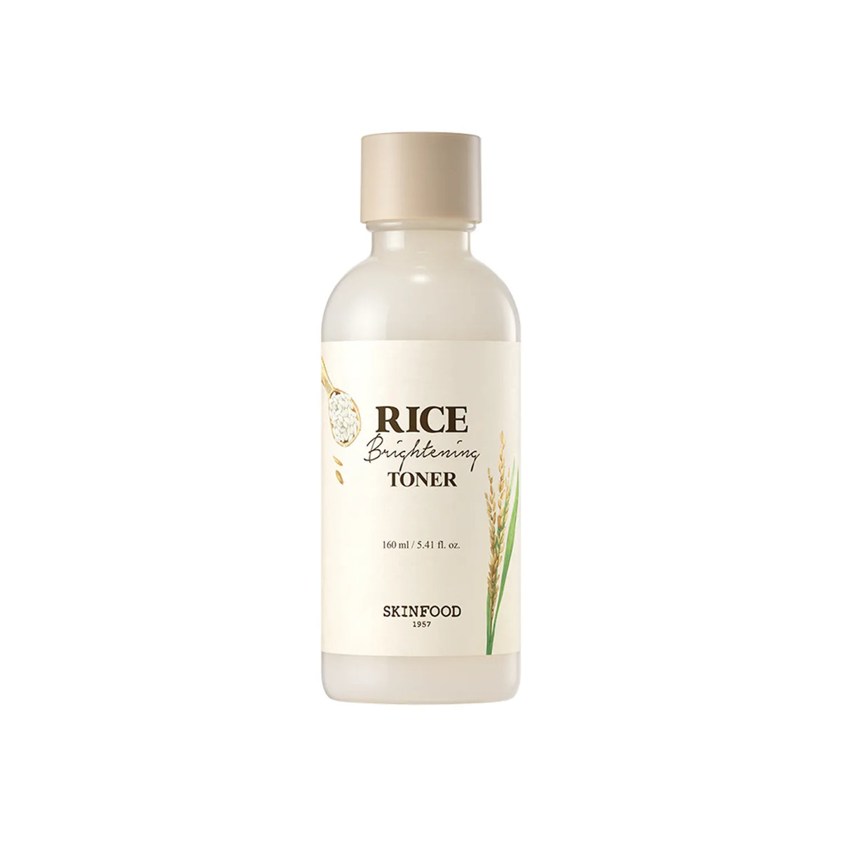 SKINFOOD Rice Brightening Toner 160ml bottle, Korean brightening toner
