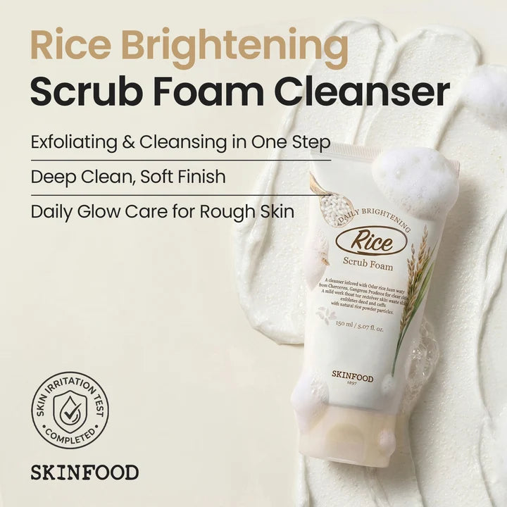 SKINFOOD Rice Daily Brightening Scrub Foam 150ml