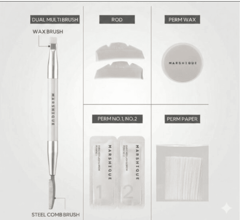 Marshique Enriched Lash & Brow Self Perm Kit | hebeloft