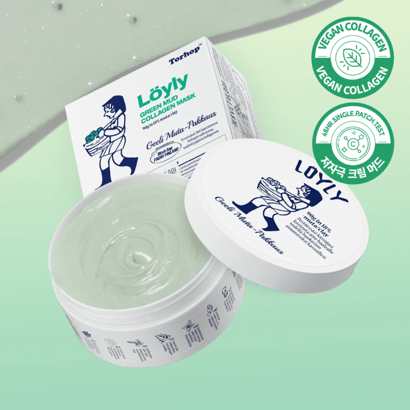 Torhop Loyly Green Mud Collagen Mask 90g | hebeloft