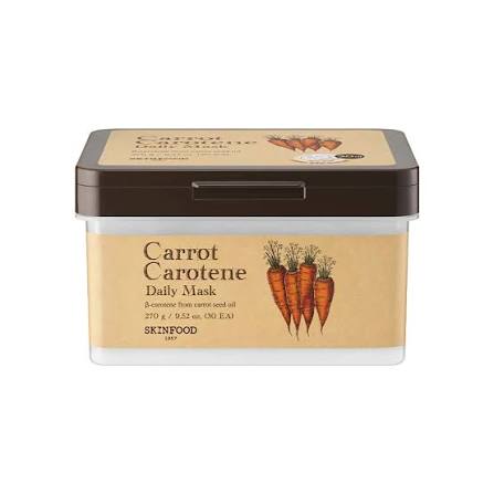 SKINFOOD Carrot Carotene Daily Mask 270g tub of soothing daily sheet masks