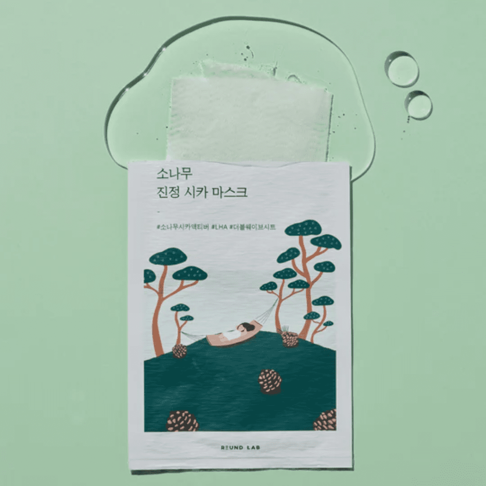 ROUND LAB Pine Calming Cica Mask Sheet 10pcs x 27ml | hebeloft