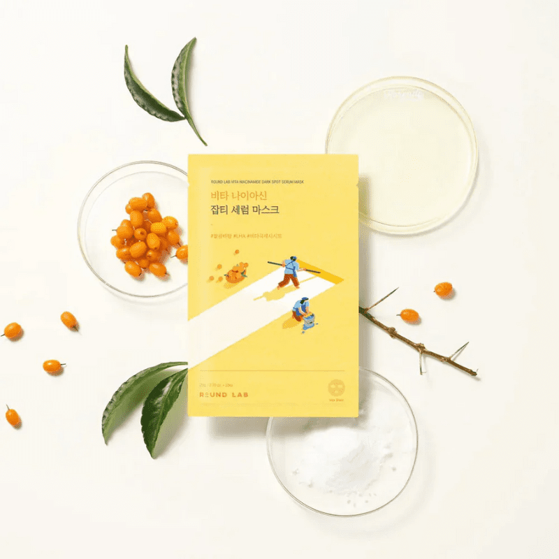 ROUND LAB Vita Niacinamide Dark Spot Serum Mask | hebeloft