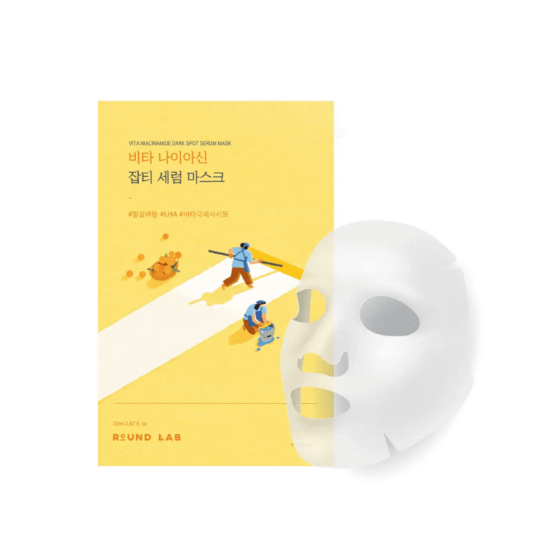 ROUND LAB Vita Niacinamide Dark Spot Serum Mask | hebeloft