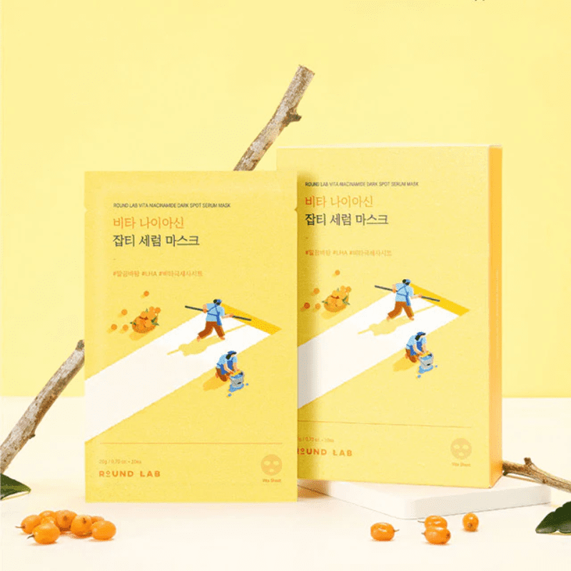 ROUND LAB Vita Niacinamide Dark Spot Serum Mask | hebeloft