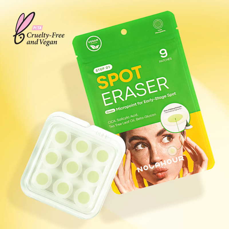 Nolahour Spot Eraser Green Step 1 (9 Patches) | hebeloft