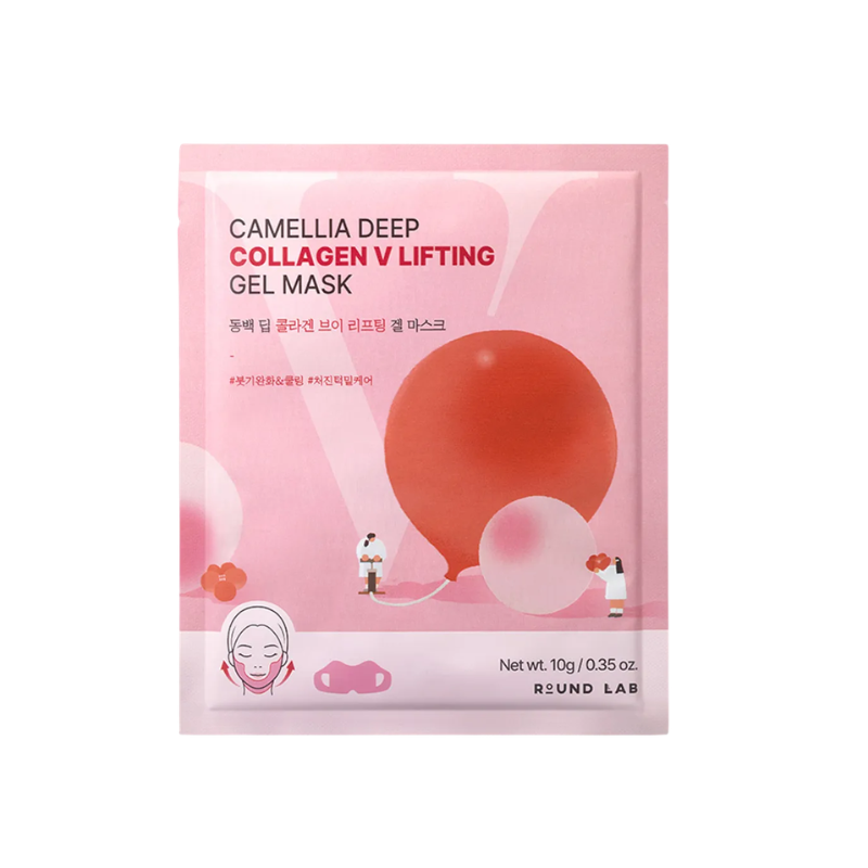 ROUND LAB Camellia Deep Collagen V Lifting Gel Mask | hebeloft
