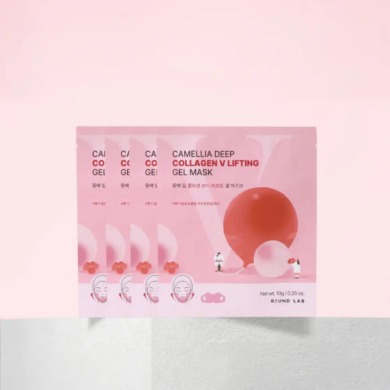 ROUND LAB Camellia Deep Collagen V Lifting Gel Mask | hebeloft