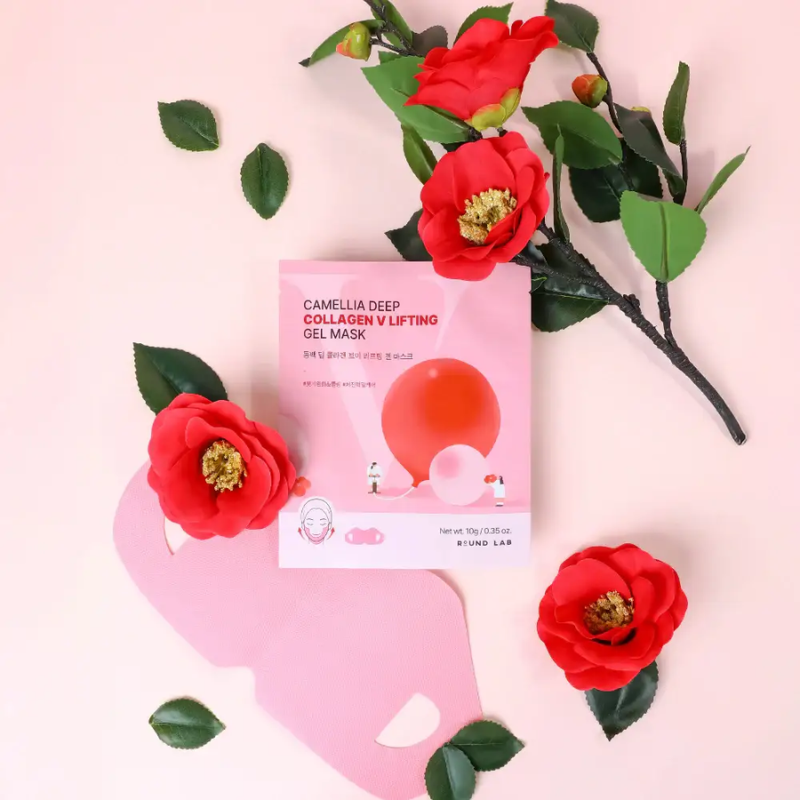 ROUND LAB Camellia Deep Collagen V Lifting Gel Mask | hebeloft