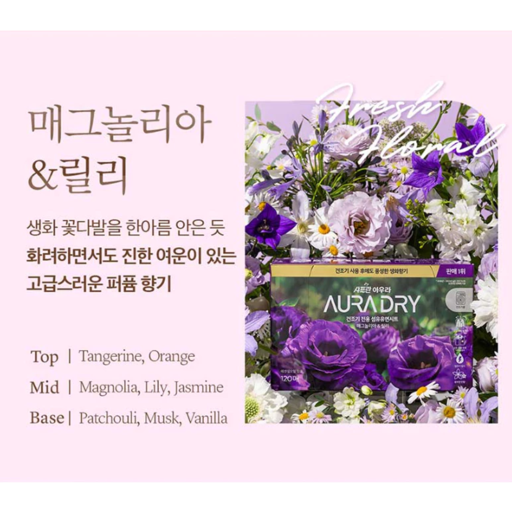 Saffron AURA DRY Fabric Softener Sheet (40 Sheets) | hebeloft