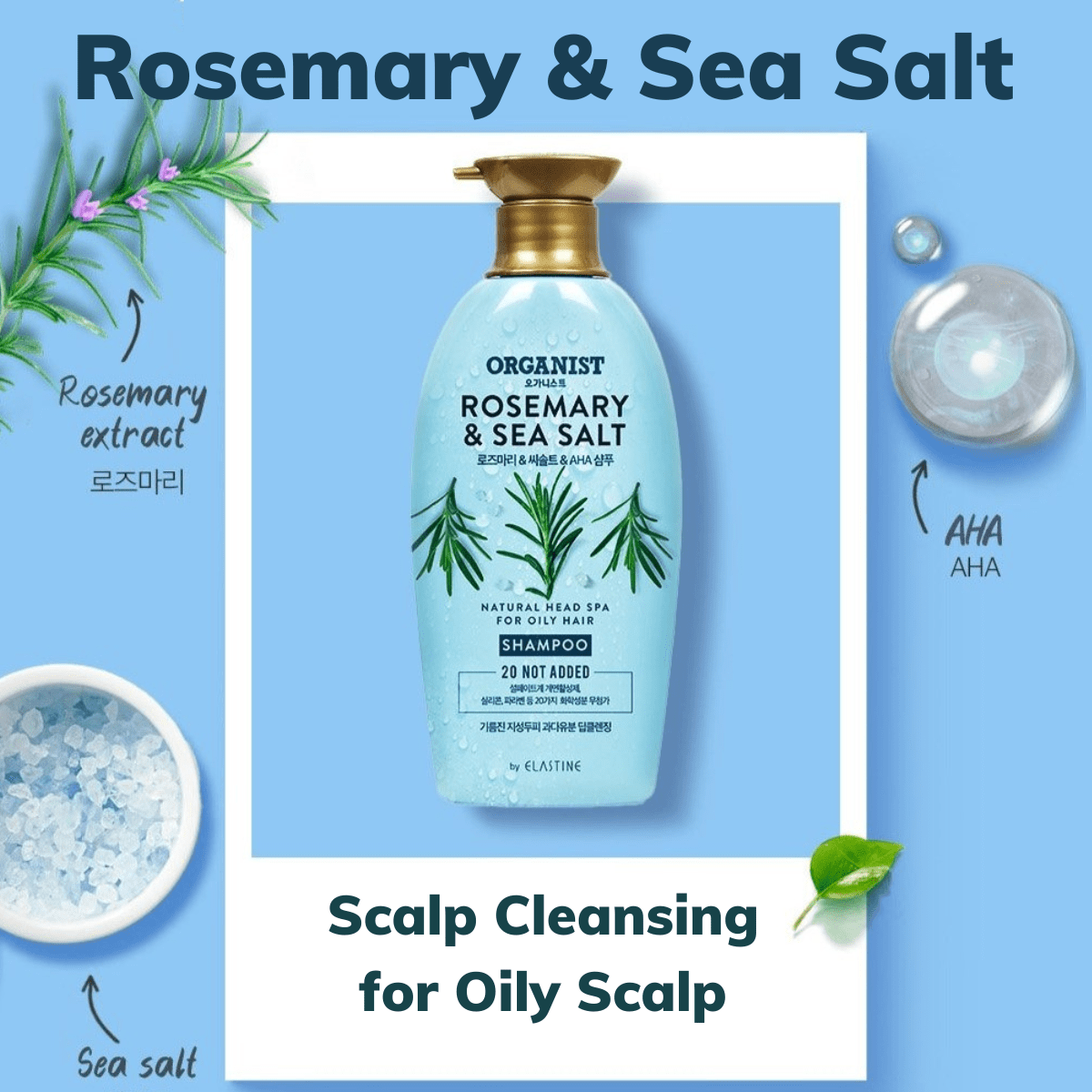 Organist Rosemary and Sea Salt Scalp Deep Cleansing Shampoo | hebeloft