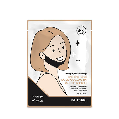 Pretty Skin Black Edition Premium Gold Collagen V-Line Patch | hebeloft