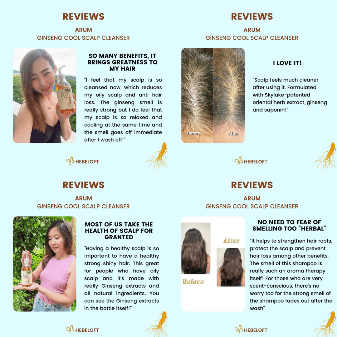 Arum Ginseng Cool Scalp Cleanser (Bundle of 3) | hebeloft